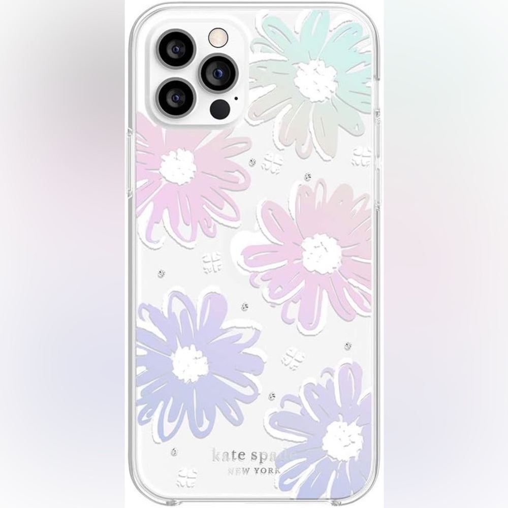 Kate Spade Defensive Hardshell Case for iPhone 13 Pro Max -Daisy Iridescent Foil